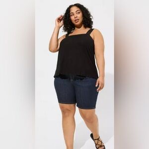 NWT TORRID Textured Jersey Square Neck Swing Tank 2X